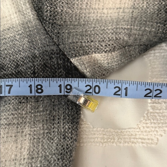 Last Kiss Women's Plaid Pea Coat - Black and Gray - Picture 10 of 11